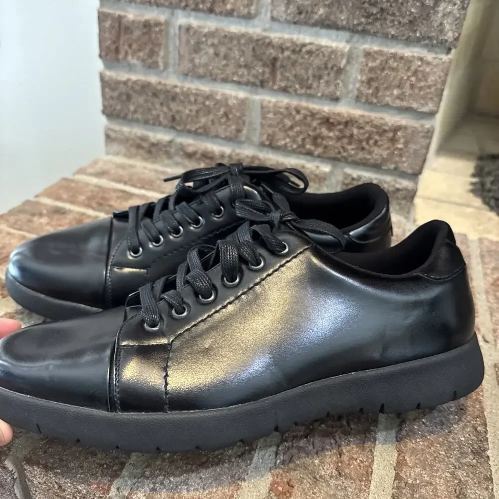 Stacey Adams Men's Howell 21530 Black W/White‎ Sole Casual Sneaker Size 10M